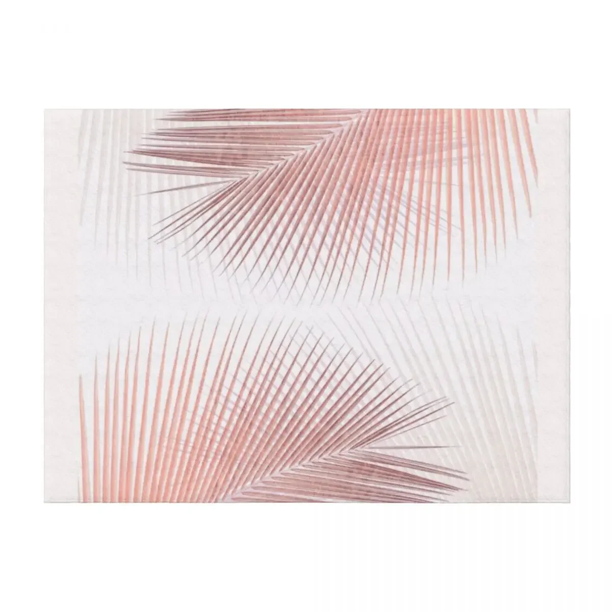 

Palm leaf synchronicity - rose gold Throw Blanket Bed linens Soft Plush Plaid Moving Bed Fashionable Blankets
