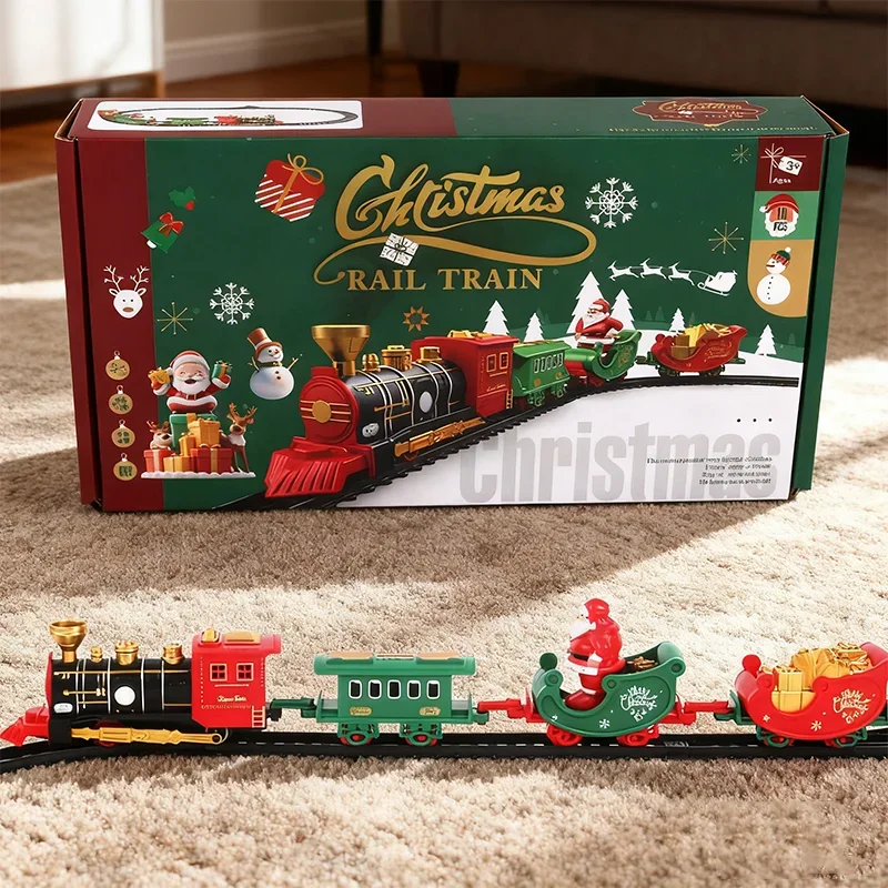2026 NEW Electric Train Set Mini Santa Claus Rail Car Toy Creative Decor Christmas Tree Train Gift Children's Education Toy Gift