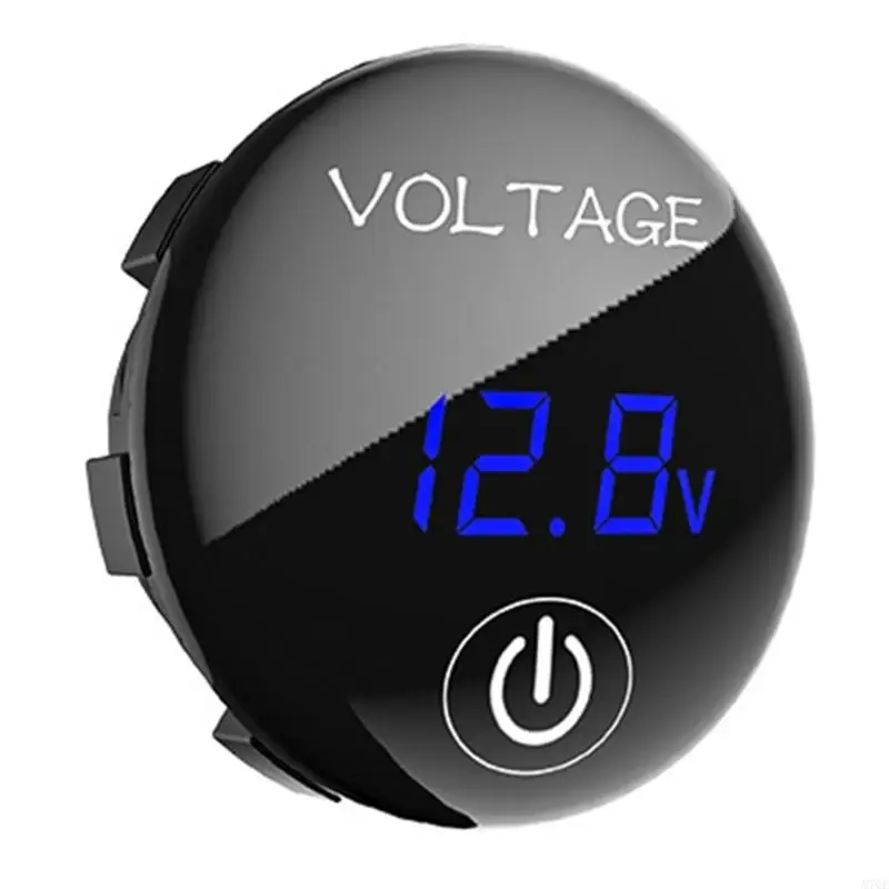 M76E Motorcycle Gauge with Touch Control Switches 12-24V Voltmeter Gauge