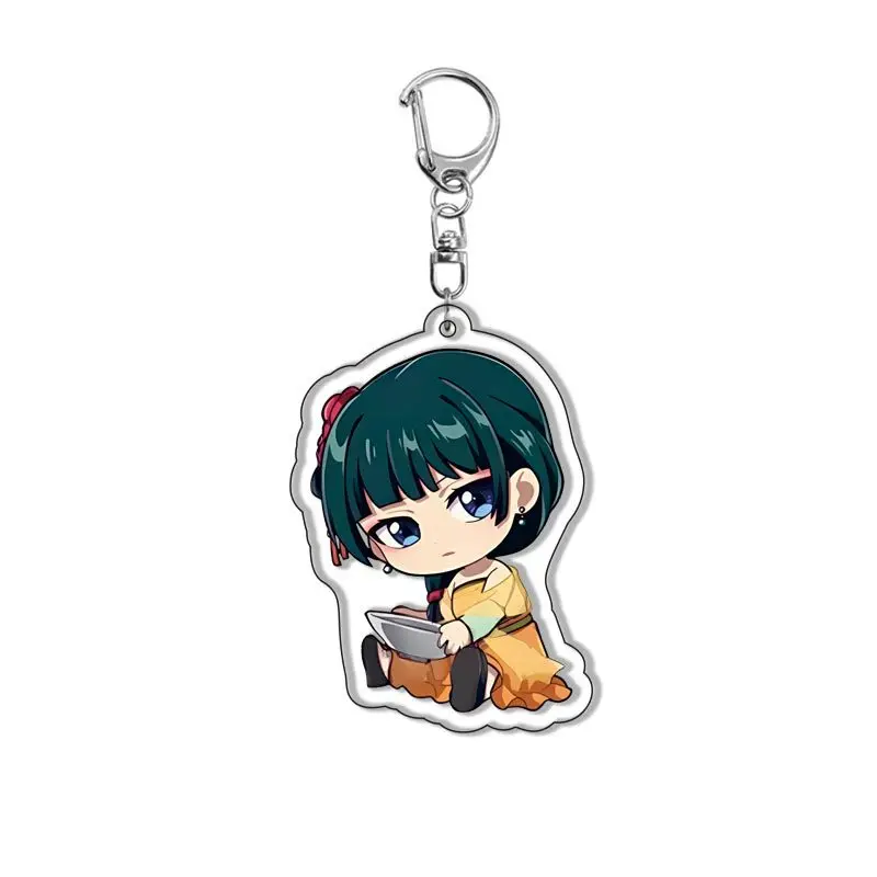 Kawaii يوميات الصيدلية الاكريليك سيارة المفاتيح الكرتون لطيف أنيمي الطلاب على ظهره سحر كيرينغ الحلي مجوهرات هدية لعبة