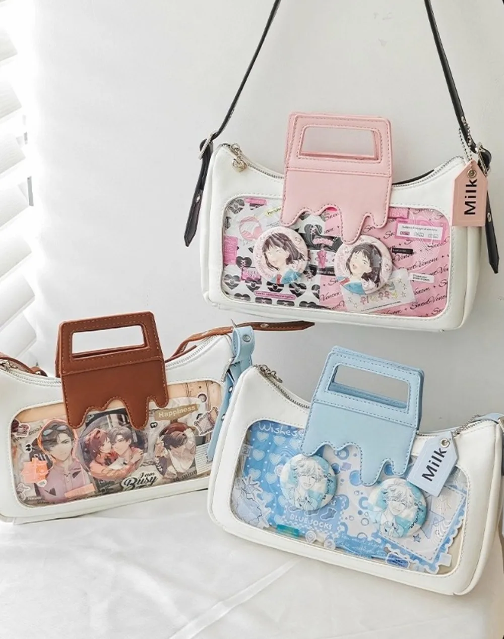 

Original Design Crossbady Ita Bag Daily Usin Sac Femme Commuter Bolso Transparent Bags for Woman Hit Color Bolsos Mujer