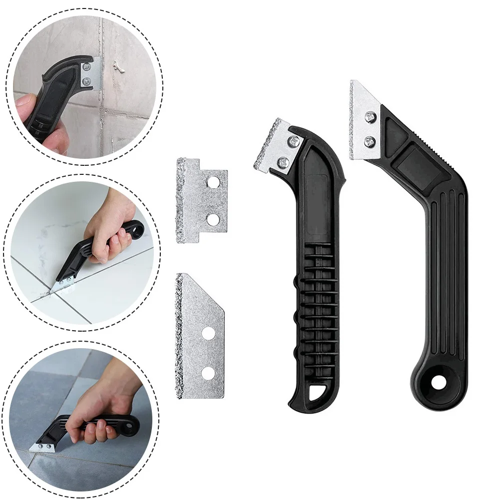 2pcs Ceramic Tile Gap Hook Cutter With 2pcs Blades Tile Gap Grout Cleaning Remover Wall Floor Tiles Joint Cleaner Scraper Tool