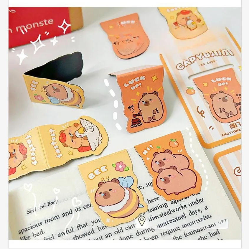 

Cute Kapibala Bookmarks Modern Paper Bookmarks Students Stationary Pretty Reading Books Library School Card Creative Bookmarks