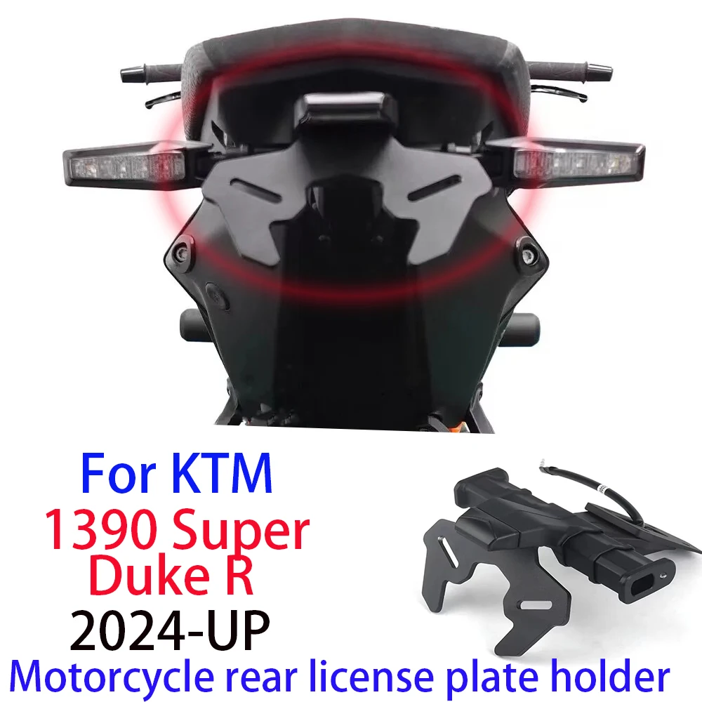 Motorcycle Rear Short Tail Stock License Plate Holder Tailstock Frame Bracket Kit For 1390 Super Duke R 2024-UP