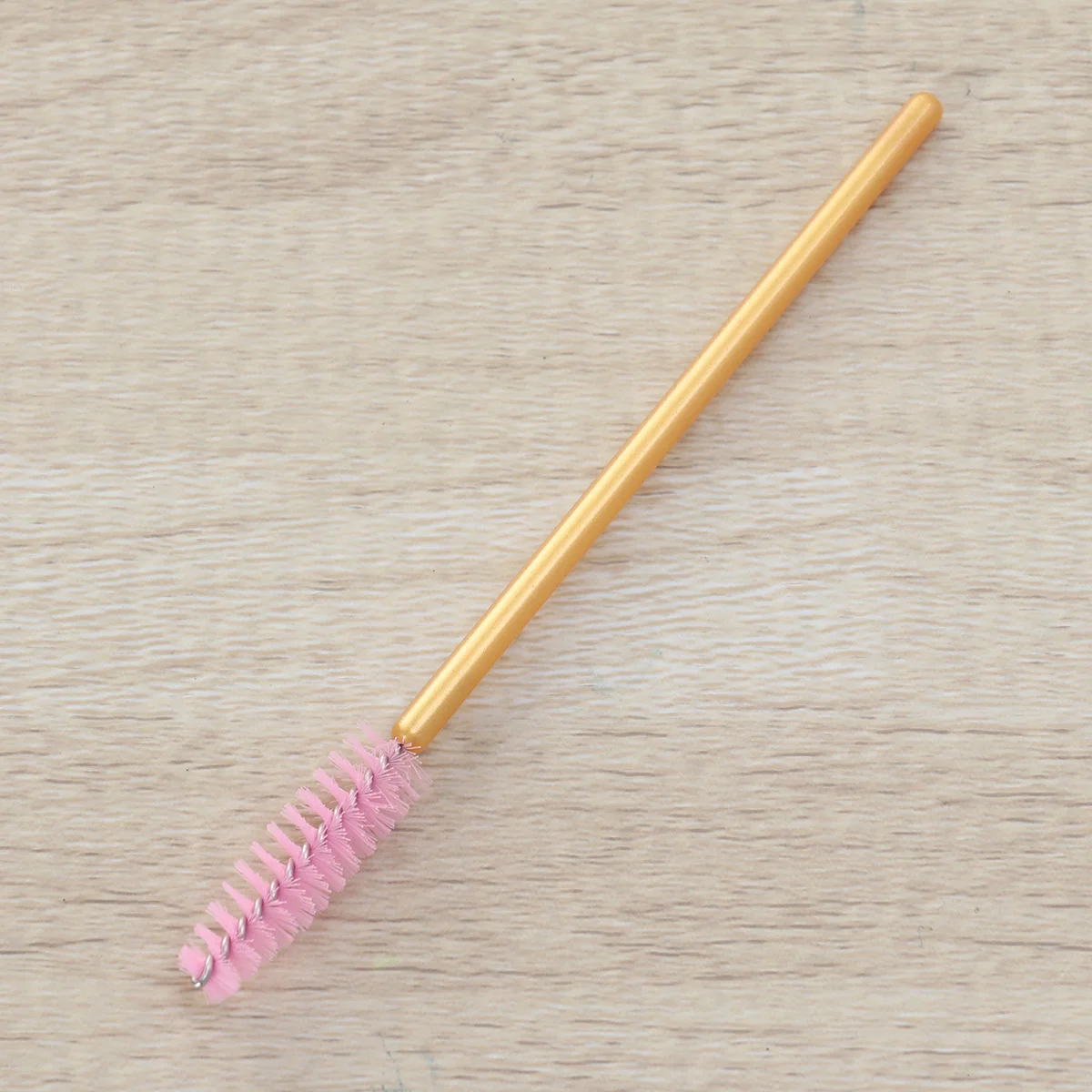 50Pcs Professional Mascara Wands Eyelash Brushes for Better Makeup No Clumping Suitable for Extensions Gold Pink