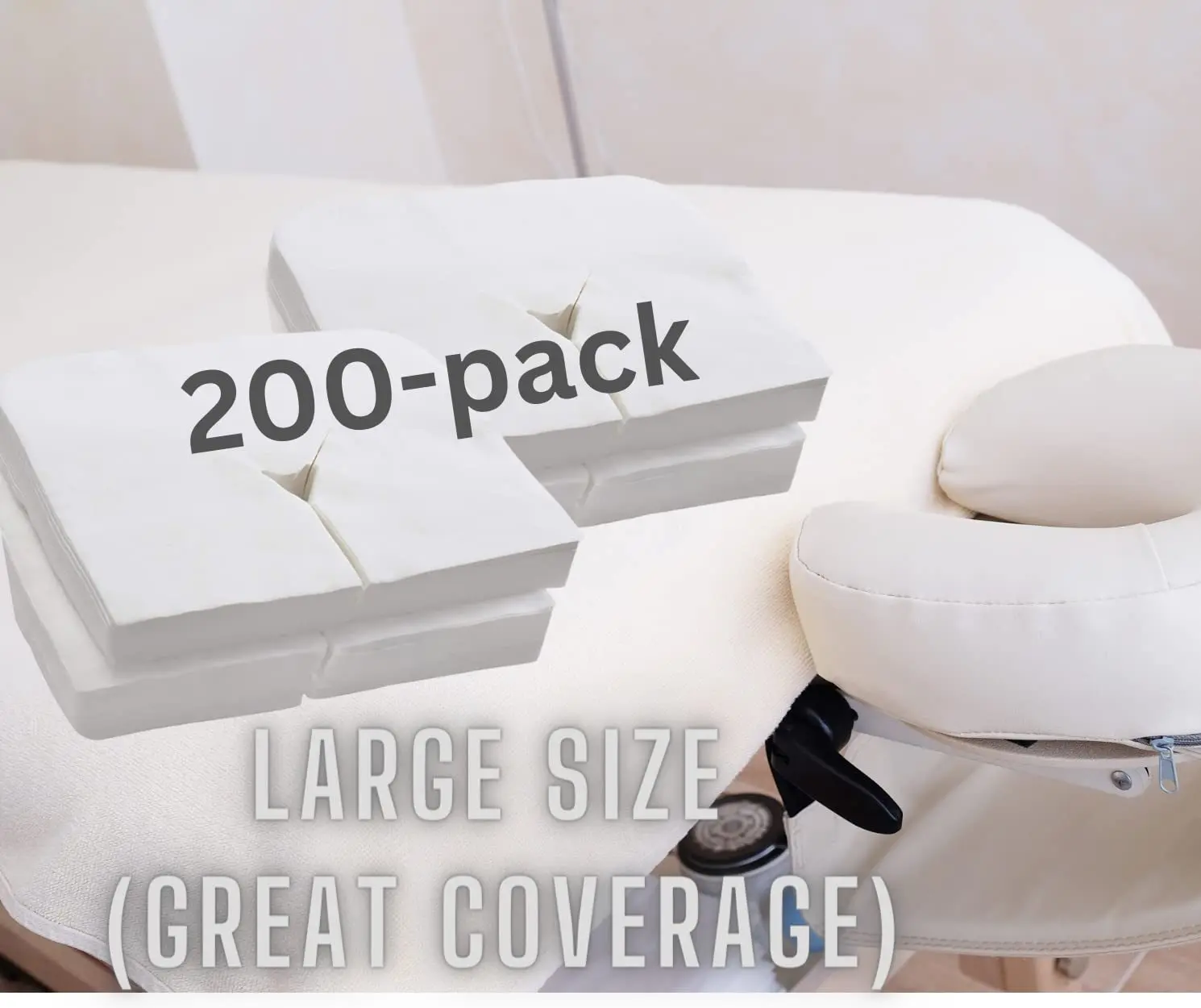 Spa or Beauty Salon 100/200Pcs Disposable Face Covers Sheet Headrest Pads Pillow Hole Cover for Massage Table Massage Chair