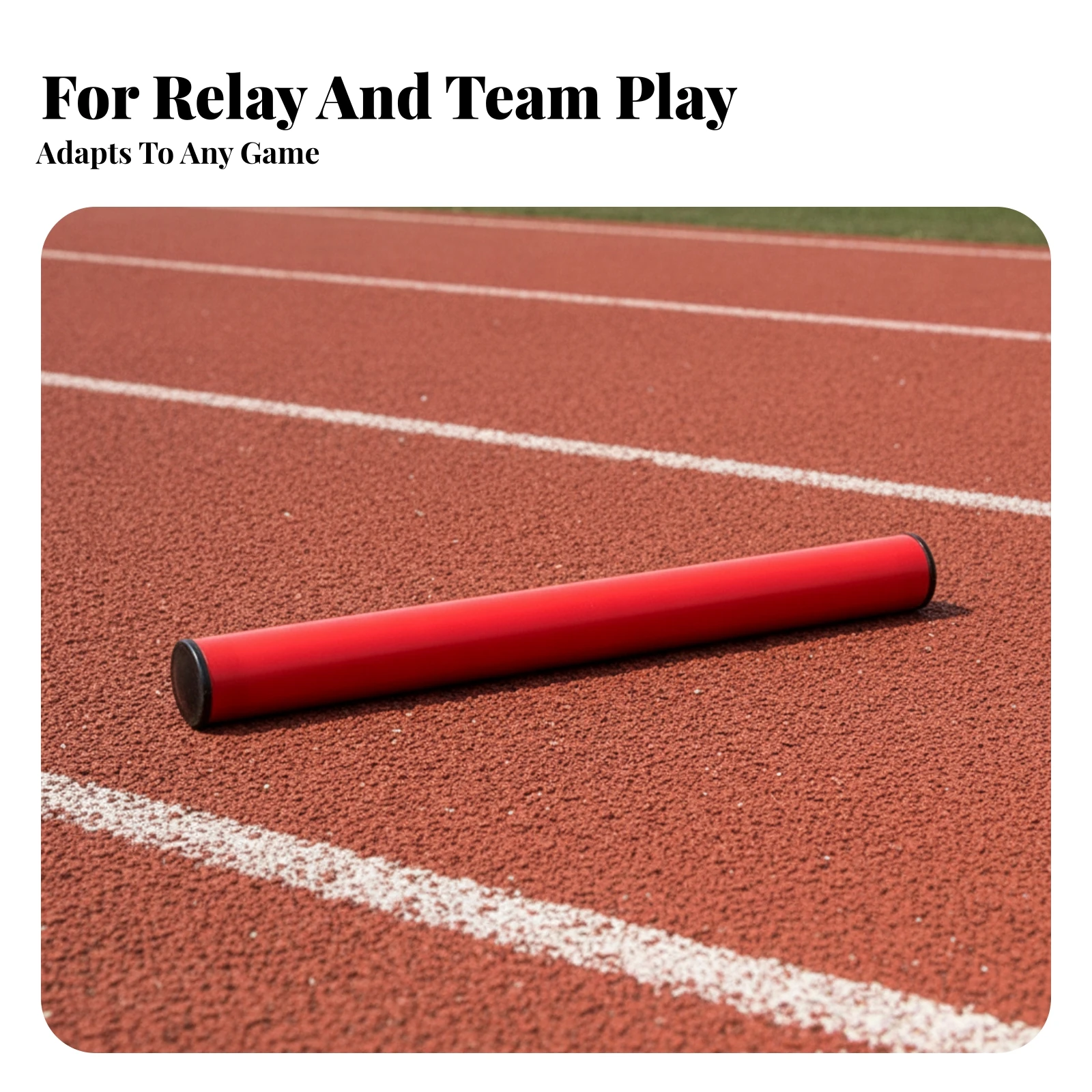 

Relay Baton ABS Plastic Track and Field Baton Sports Gear Black End Caps Cylindrical
