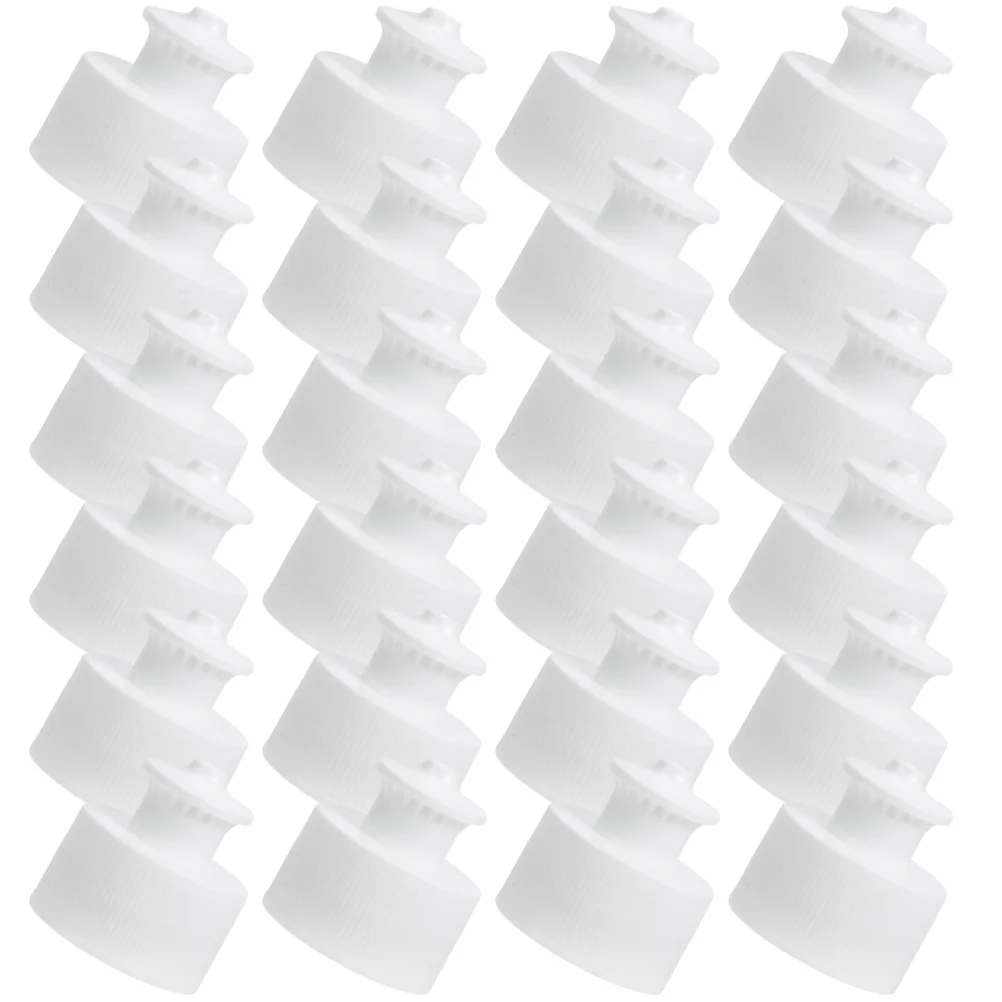 

50 Pcs Hand Pull Cover Sports Bottle Lids Water Kettle Caps Replacement Plastic Push Telescopic