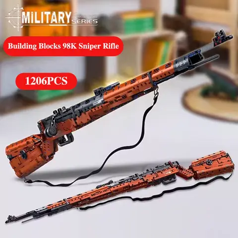 1206PCS 98K Military Series Inspired Building Toy Set Creative Model Block Collection for Kids & Adults Display Birthday Gift