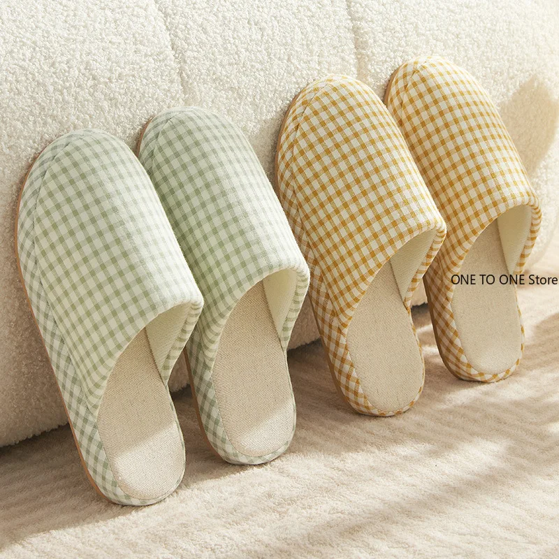 

Wholesale Spring Autumn Cotton Slippers Four Seasons Winter Women's Indoor Cixi Home Use Cotton Linen Non Slip Linen Home Couple