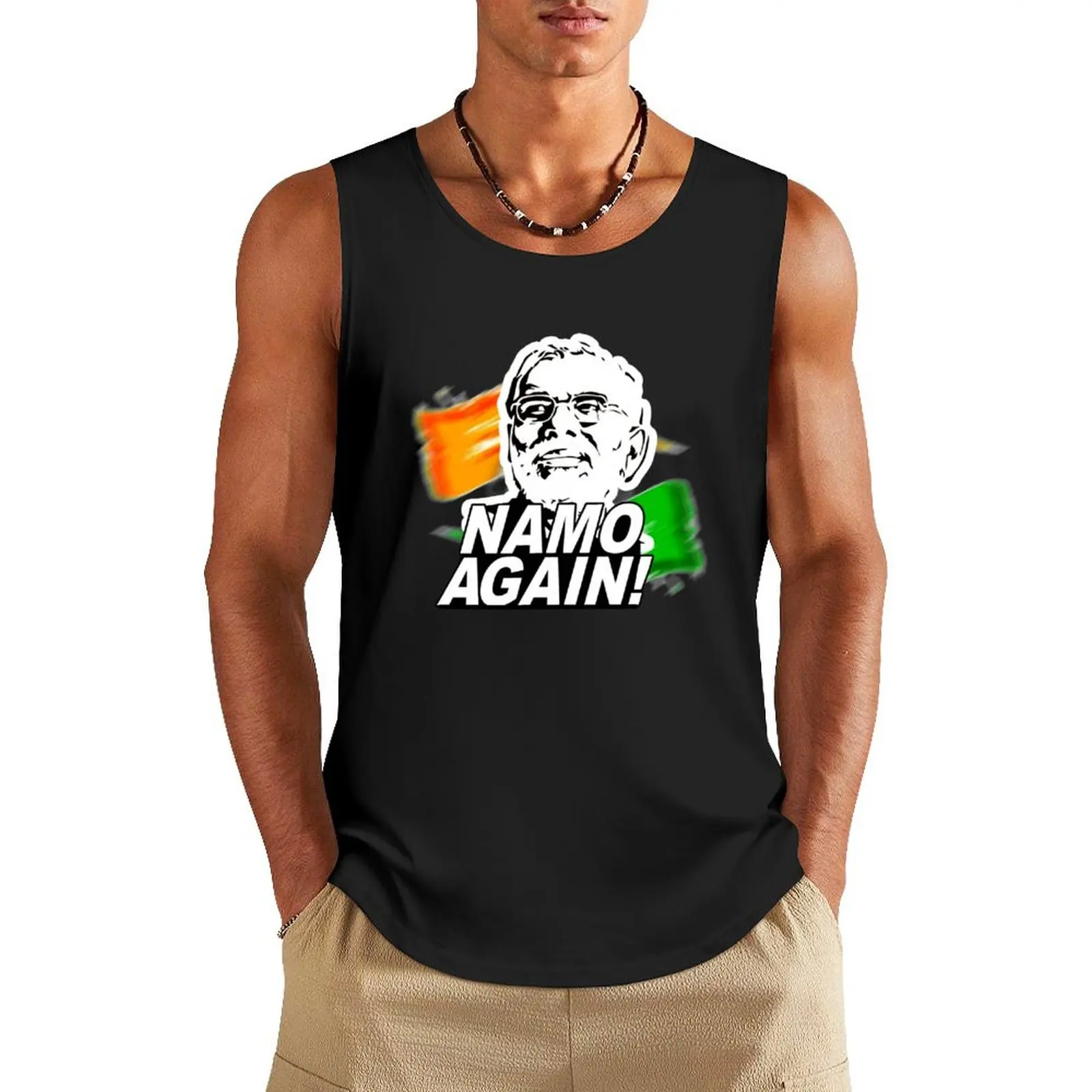 

Namo Again - Modi 2019 - Narendra Modi - BJP Support Tank Top Male vest gym wear men T-shirts men quick-drying t-shirt