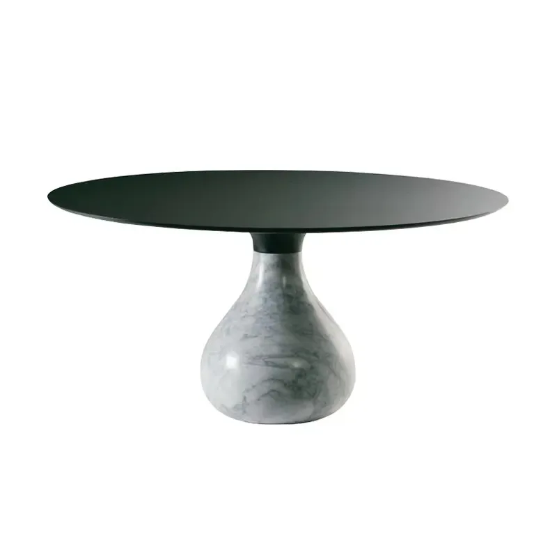 1.5 meters modern light luxury rock slab dining table and chair combination home furnishing designer high-end