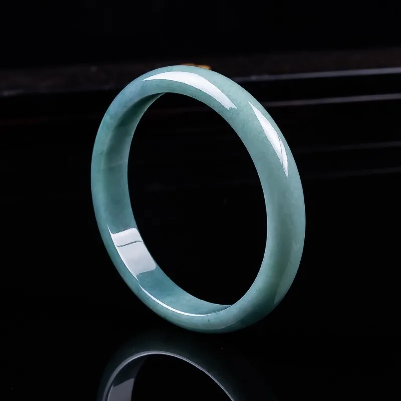 

Burmese Jade Bracelets Jewelry Blue Water Jadeite Bamboo Children's Bracelet Amulets Luxury Natural Gemstone Amulet 50-52mm