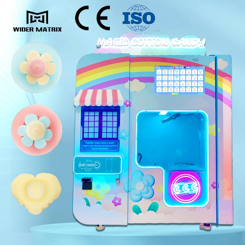 Top Selling Automatic Cotton Candy Fairy Floss Vending Making Machine Sugar Cotton Candy Maker Machine