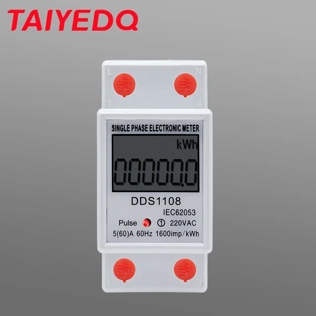60A 80A Cyfrowy jednofazowy licznik energii kWh LCD Miernik zużycia energii elektrycznej z funkcją resetowania AC230V 50Hz
