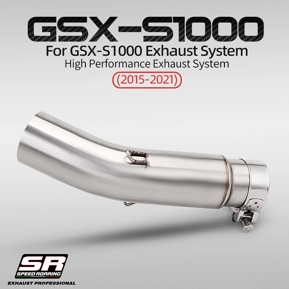For GSX-S1000 1000 GT GSXS1000 GSXS1000F 2015- 2021 Middle Link Pipe 51MM Motorcycle Exhaust Escape