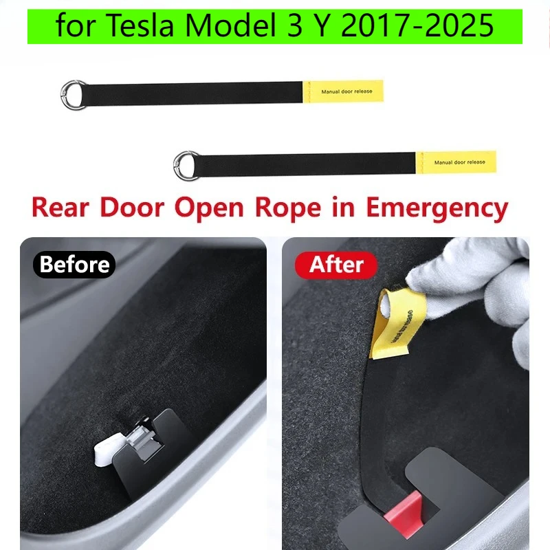 

Для Tesla Model Y Juniper 2025 задняя дверь аварийная ручка задний физический замок открытой двери механический переключатель разблокировка Model3 2024