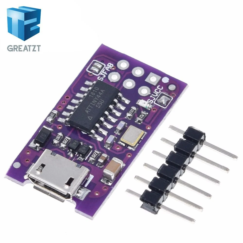 Micro USB Tiny AVR ISP ATtiny44 ATTiny45 ATTiny85 USBTinyISP Programmer Module For  IDE Bootloader ISP Microcontroller 5V