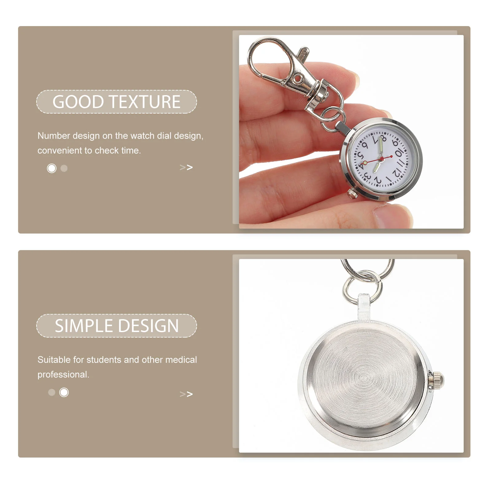 Digital Watch for Women Keychain Large Dial Boys Lovers Students Hanging Ladies Watches