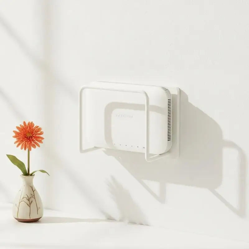 Self Adhesive Wall Router Bracket Easy Install Space Saving Shelf for WiFi Routers Set Top Boxes Office Home Decor