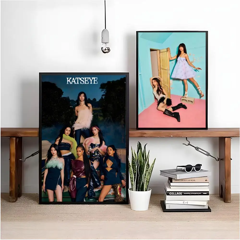 K-K-Katseye Band Poster HD Waterproof Canvas Poster Art: Aesthetic Wall Decor Home,Bar & More