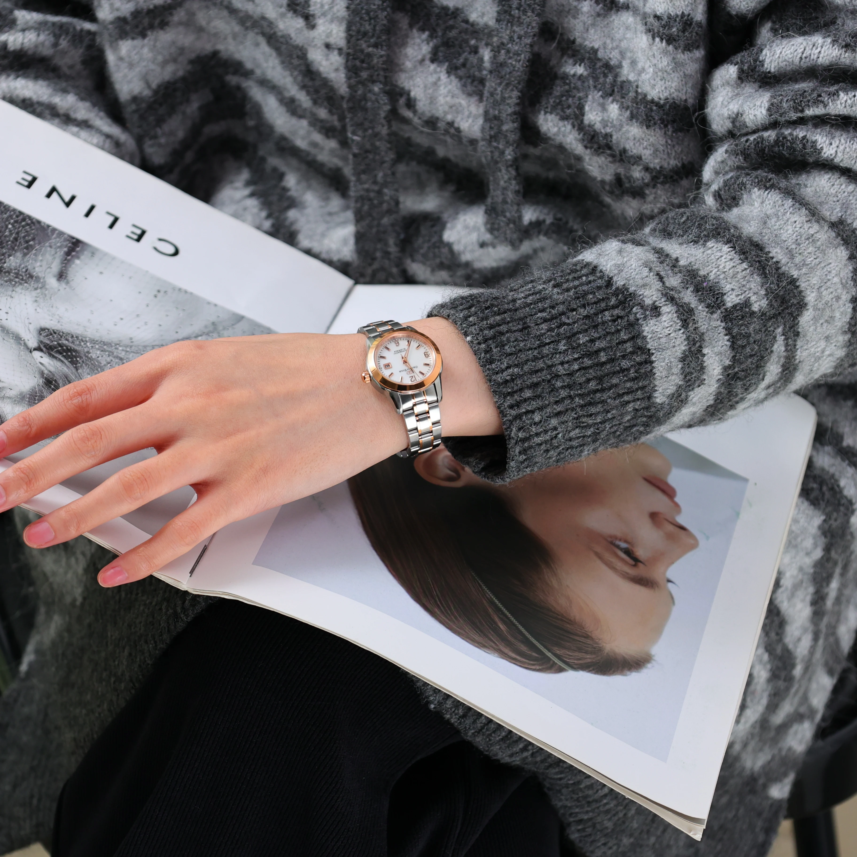 Orient Star Original Japanese watch Automatic mechanical watch 100m waterproof fashion Women's watch Sapphire glass