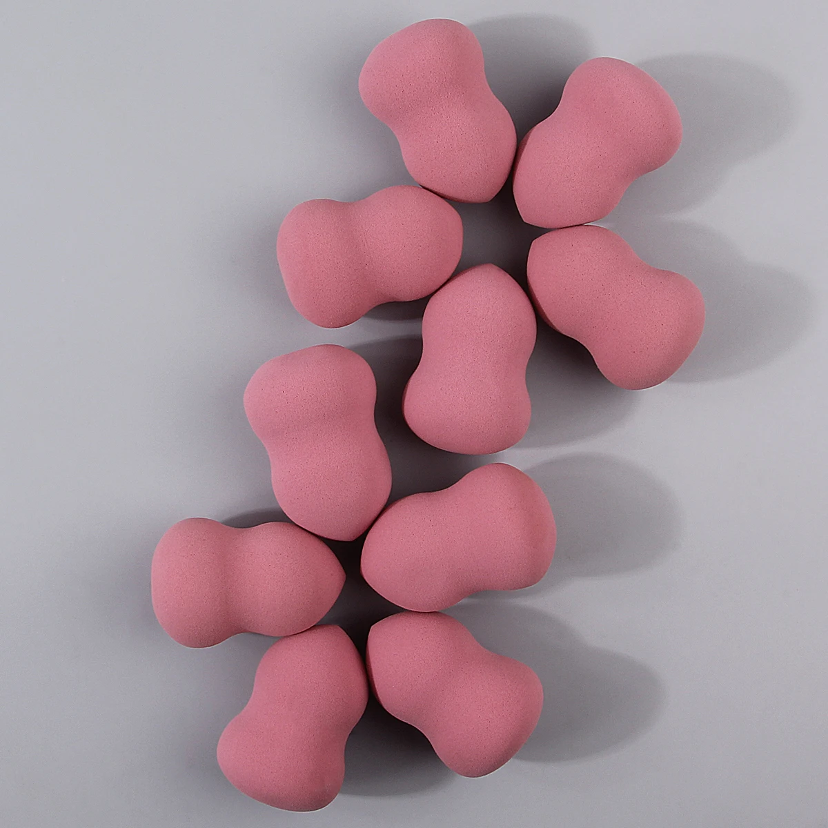 10 SZTUK miękka gąbka do makijażu, gąbka do podkładu, gąbka do pudru w kształcie tykwy, do stosowania na sucho i na mokro, jajko do aplikacji makijażu