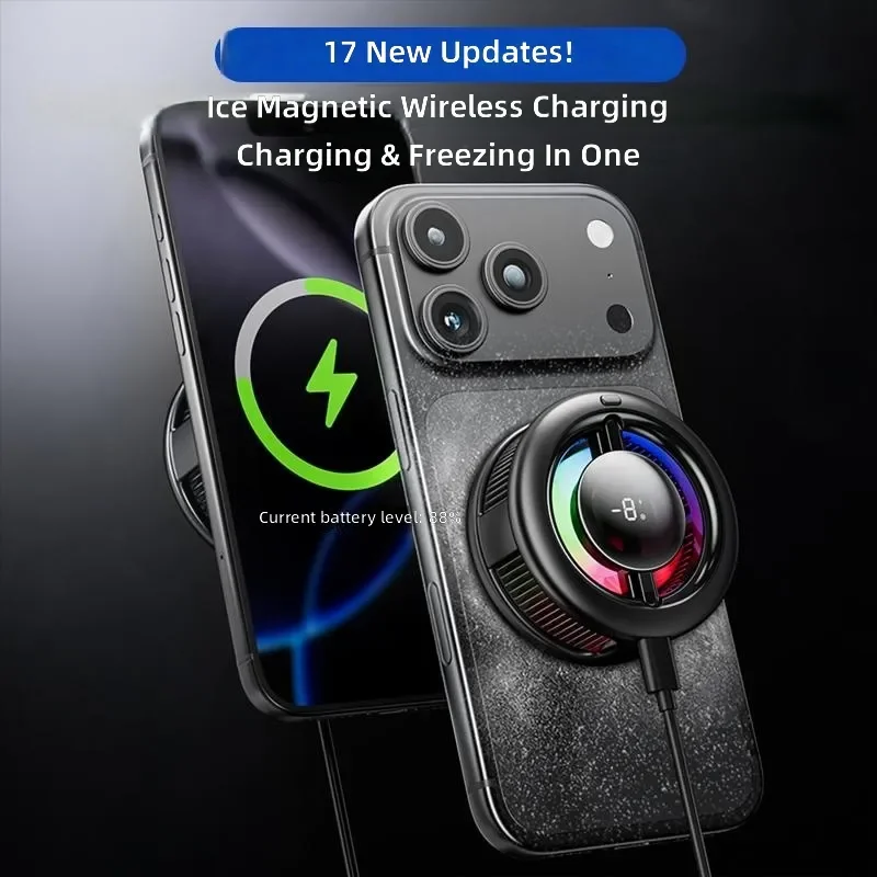 Magnetic Wireless Charger Semiconductor Phone Cooler 15W Fast Cooling Large Display High Power Mobile Radiator Test Probes