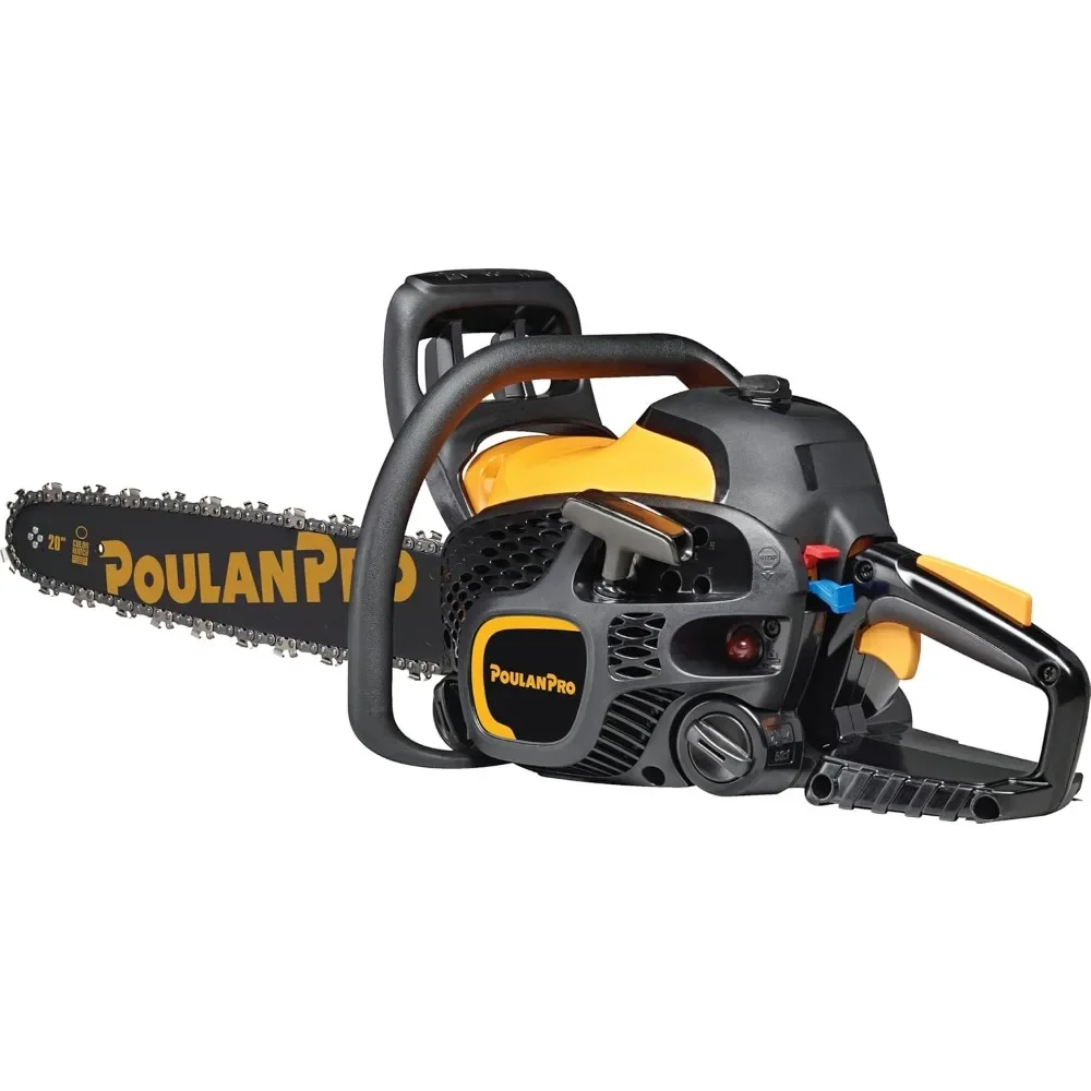 Pro 20 Inch Chainsaw 50cc 2-Cycle Gas Chainsaw Black More Powerful Engine Effortless Pull Starting System