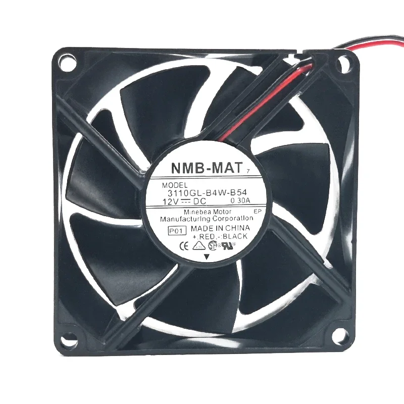 80*80*25MM 3110GL-B4W-B54 8025 12V 0.30A 8cm CM power switch cooling fan