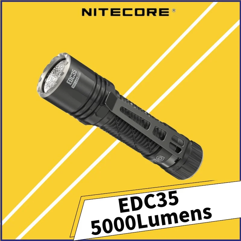 Nitecore EDC35 5000 Lumen EDC Flashlight, USB-C Rechargeable, High Power Super Bright Sticker for Everyday Carry