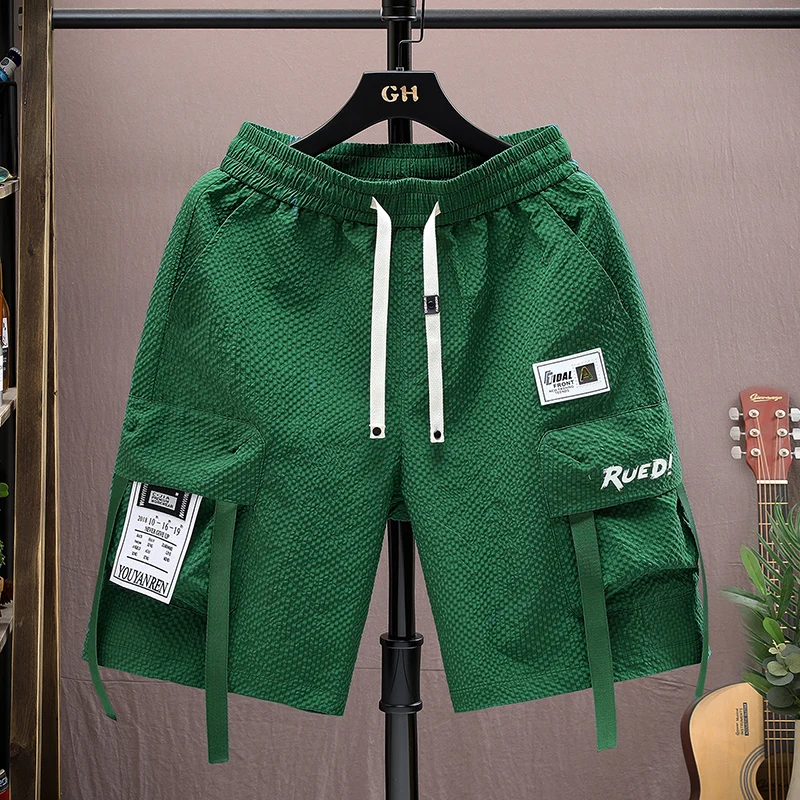 

Ice Silk Workwear orts Men's Summer Trendy Loose American Casual Five-Quarter Pants Youth Faion Sports Mid-Length orts