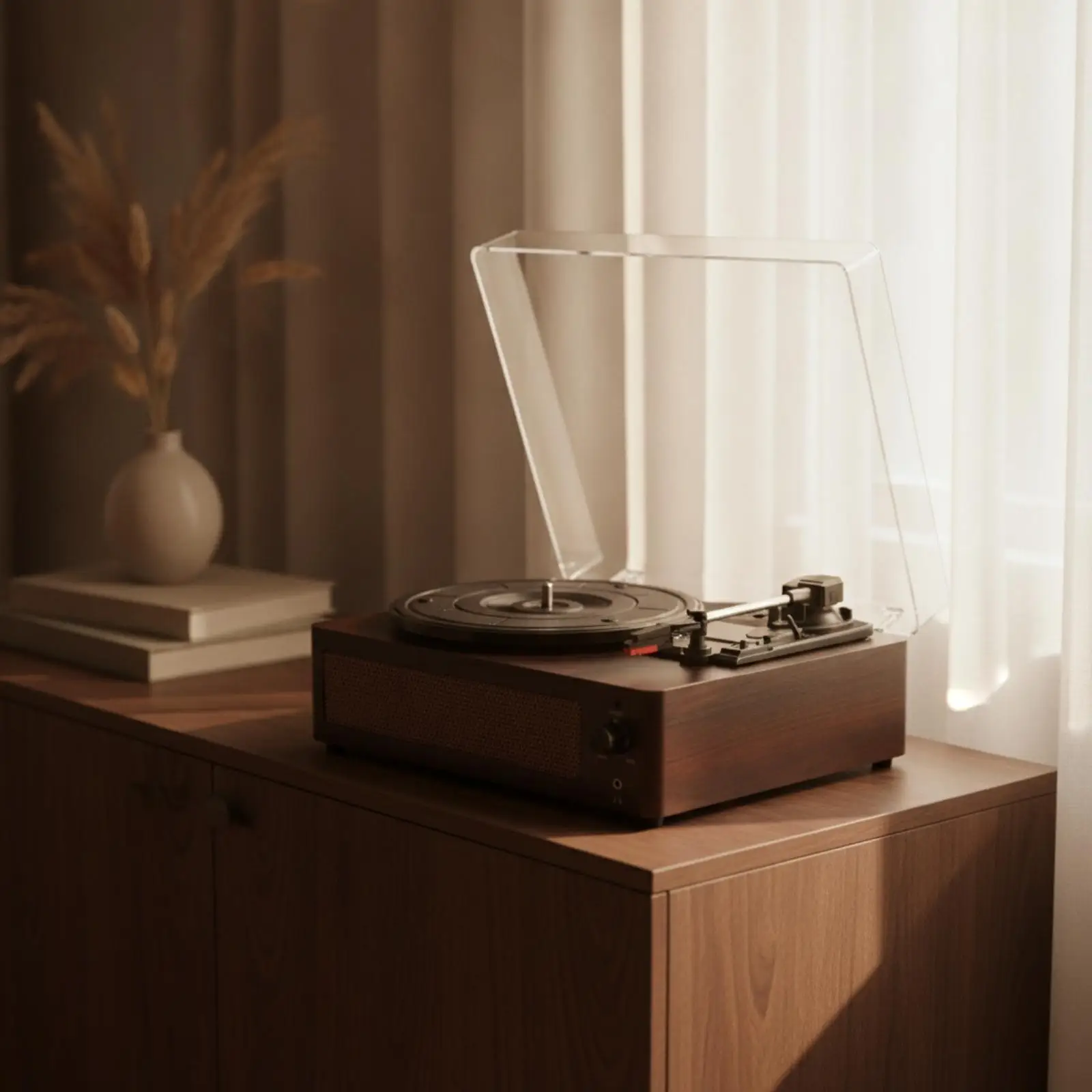 multi-functional-turntable-wood-grain-cabinet-all-insingle-disk-player-audio-input-connectivity-tabletop-records-player