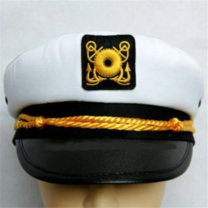 Marine Hat Yacht Captain Hat Navy Adjustable Sailor Captain Costume Men Boat Navy Hat For Adult Kid Men Women