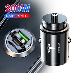 Car Charger USB Type-C Fast Charging Power Adapter For Tesla Model 3 Model S X Model Y Roadster SpaceX Cybertruck Accessories