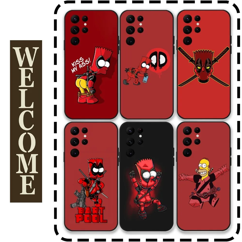 Coque de téléphone Les Simpsons Bartpool, étui de protection en silicone TPU pour Samsung Galaxy S24 Ultra, S22, S23 Ultra, S21, S20, 5G