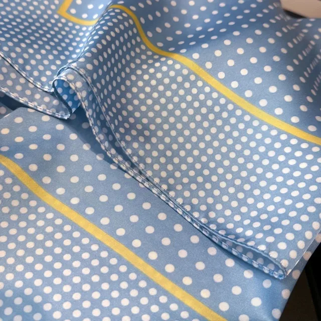 1PC 70*70cm Polka Dot Print Head Scarf for Women Silk Square Scarves Foulard Bandana Fashion Decorate Hijab Female Neckerchief 2 1PC 70*70cm Polka Dot Print Head Scarf for Women Silk Square Scarves Foulard Bandana Fashion Decorate Hijab Female Neckerchief 2