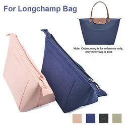 Longchamp Make Up Organizer para mulheres, feltro inserir saco com vários bolsos, bolsa de viagem, grandes sacos de forro, sacos cosméticos, ajuste