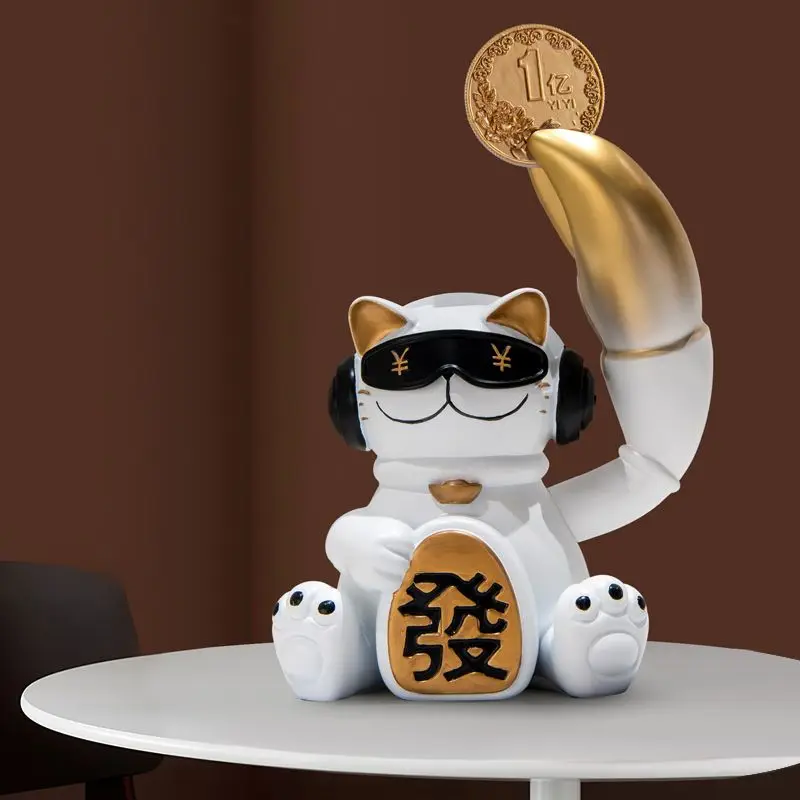 

Light luxury fortune cat creative decoration home porch decoration living room gifts new home gifts