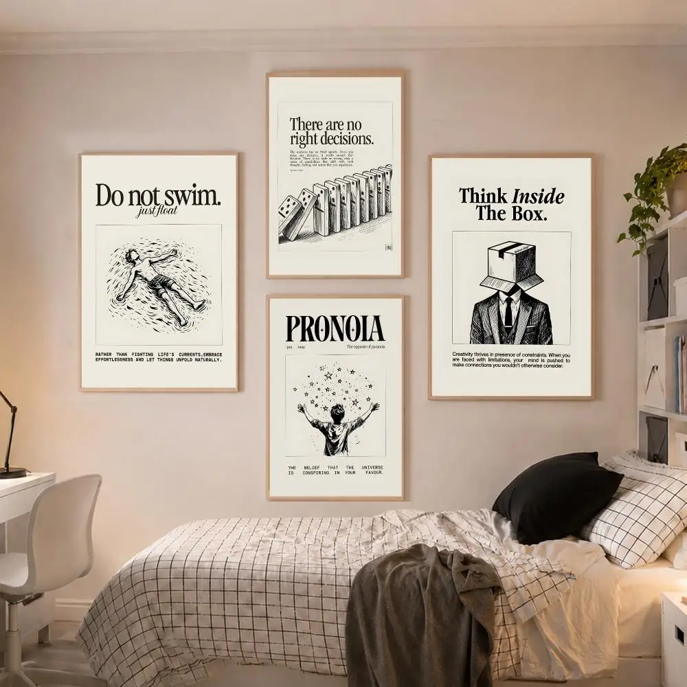 Home decor Life attitude quotes Poster Modern Aesthetic Wall Art Poster Home Bar Cafe Decor Gift