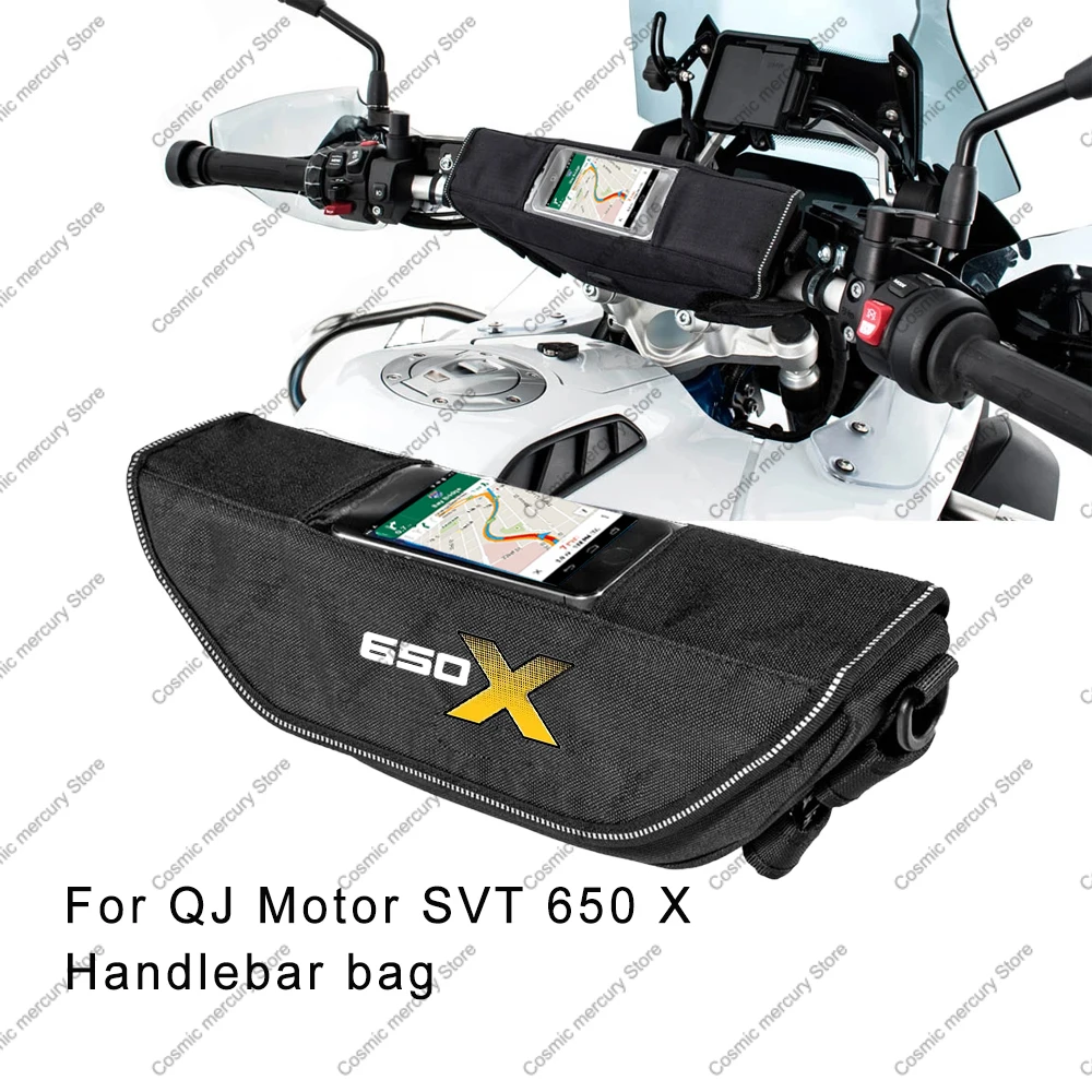 For QJ Motor SVT 650 X Motorcycle Handlebar Travel Bag Motorcycle Waterproof And Dustproof Handlebar Storage Bag