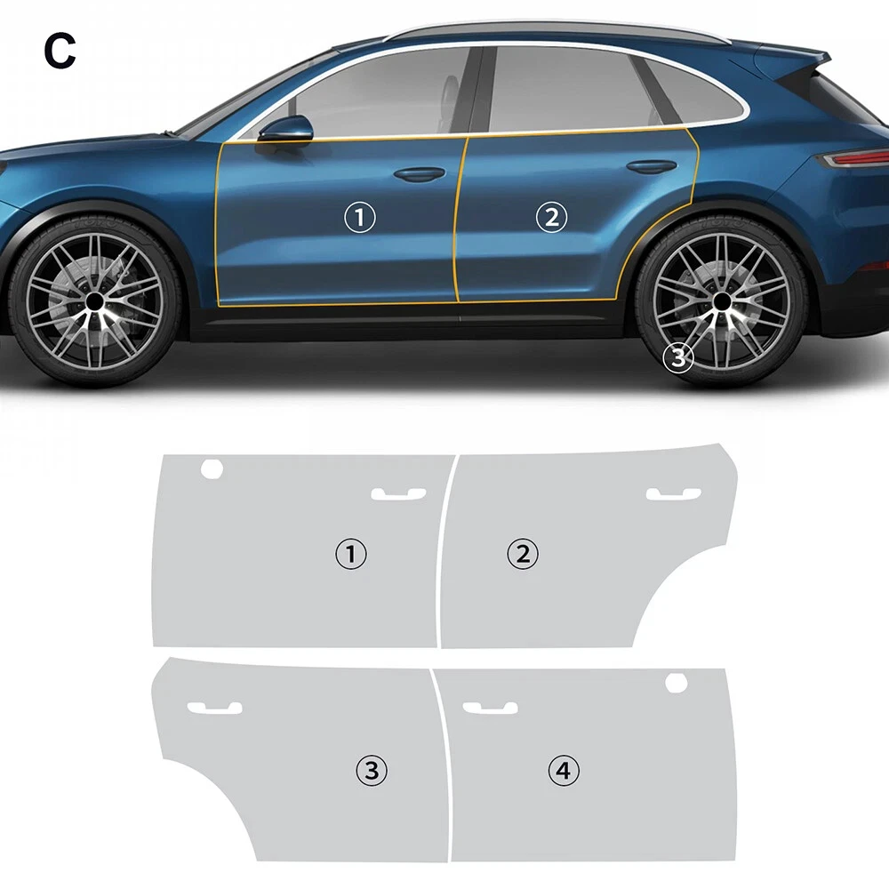 8.5Mil Pre-cut PPF Kit For Porsche Cayenne Base 2024-UP TPU Clear Paint Protection Film Scratch-Resistant Exterior Accessories