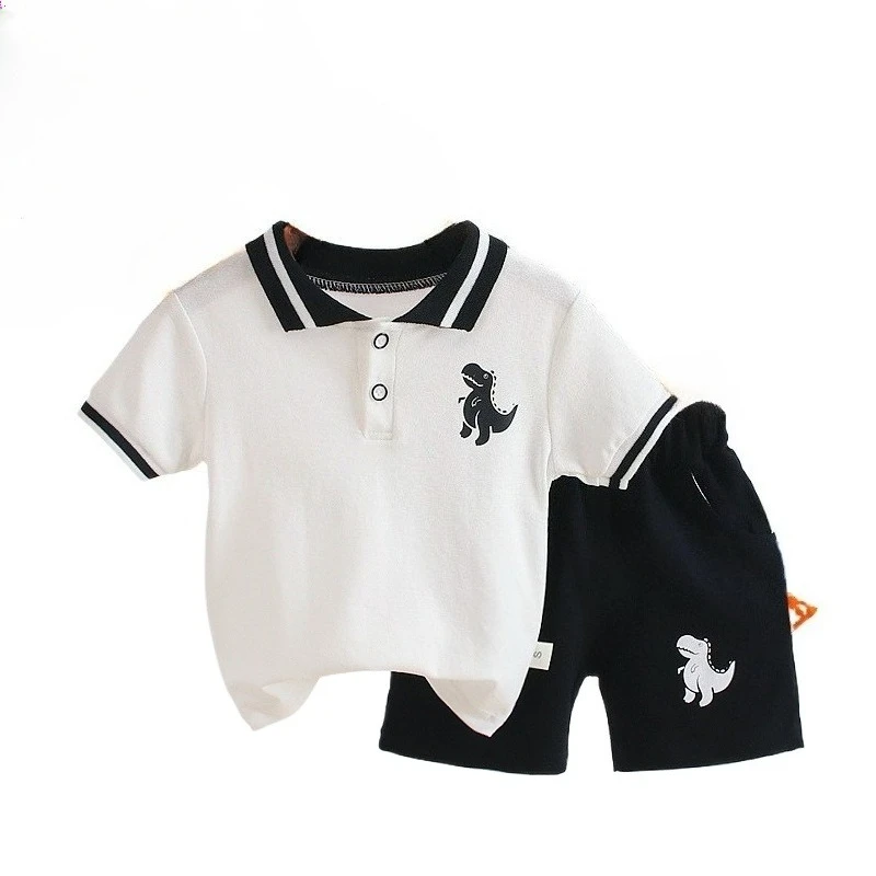 

New Summer Baby Boys Clothes Suit Children Short Sleeved T-Shirt Shorts 2Pcs/Sets Kids Girls Clothing Set Infant Casual Costume