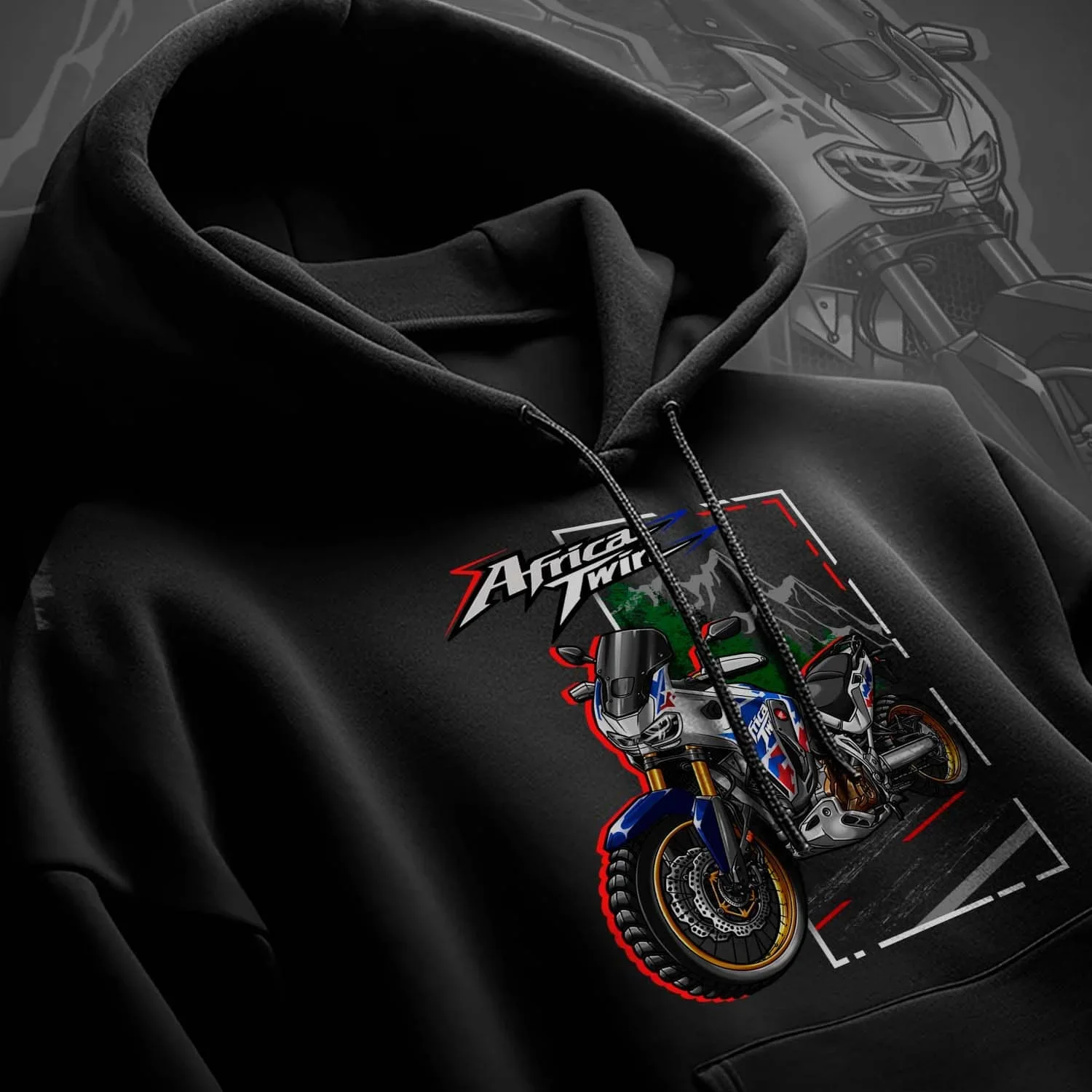 2020-2024 Models CRF1100L Africa Twin Motorcycle Pullover Hoodie Cotton Comfortable 100% Casual Mens Sweatshirt Rider Streetwear