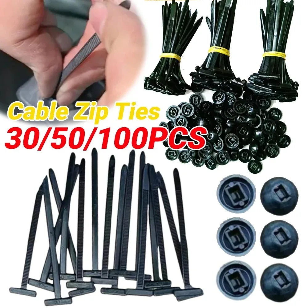 50/100PCS Nylon Cable Zip Ties Self-Locking Heavy Duty Zip Ties Universal Cable Tie Buckle for Indoor and Outdoor Use