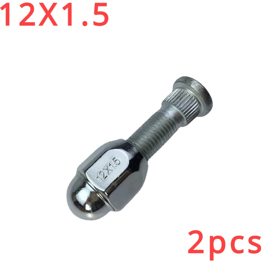 2pcs ---12X1.5 for Mitsubishi Motors Leng Shuai Lancer Tire Nut Ling Yue V3 Hub Screw Bolts Nut Universal