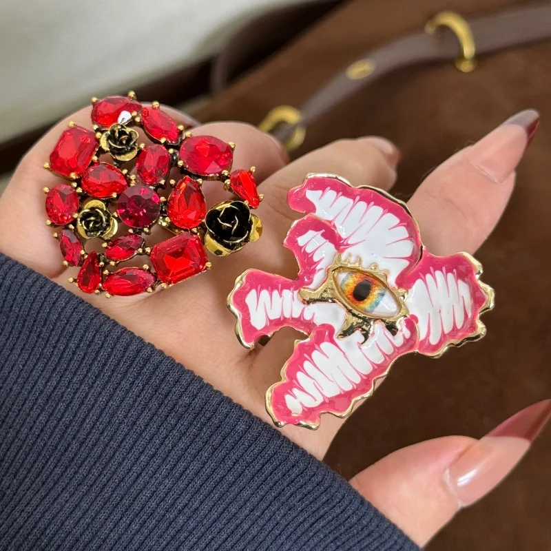 European and American new fashion alternative exaggerated retro ring