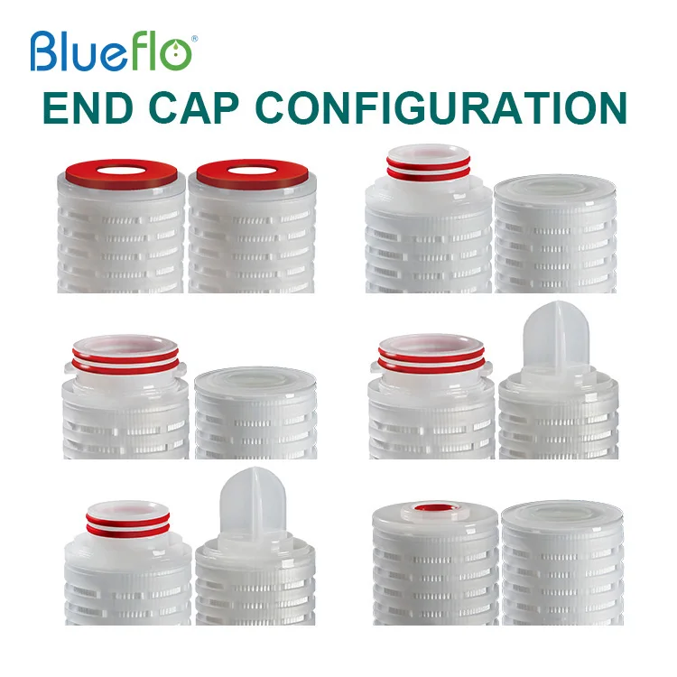 High Quality PVDF 0.22 Micron Filters Pleated Depth Filter Cartridges PVDF Filters Membrane Chemical Filtration