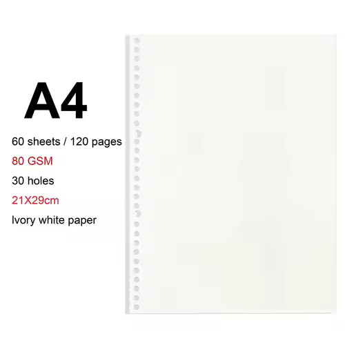 A4/B5/A5 Loose Leaf Refill Binder Notebook Blank/Line/Grid/Cornell Replacable Metal Ring Office&School Supplies Stationery - Image 20