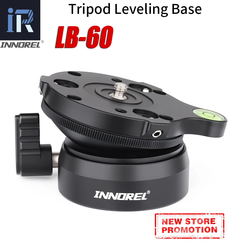 INNOREL LB-60 Tripod Head Leveling Base Level Horizontal Adjustment Platform for Professional Photography Camera Video Recorder